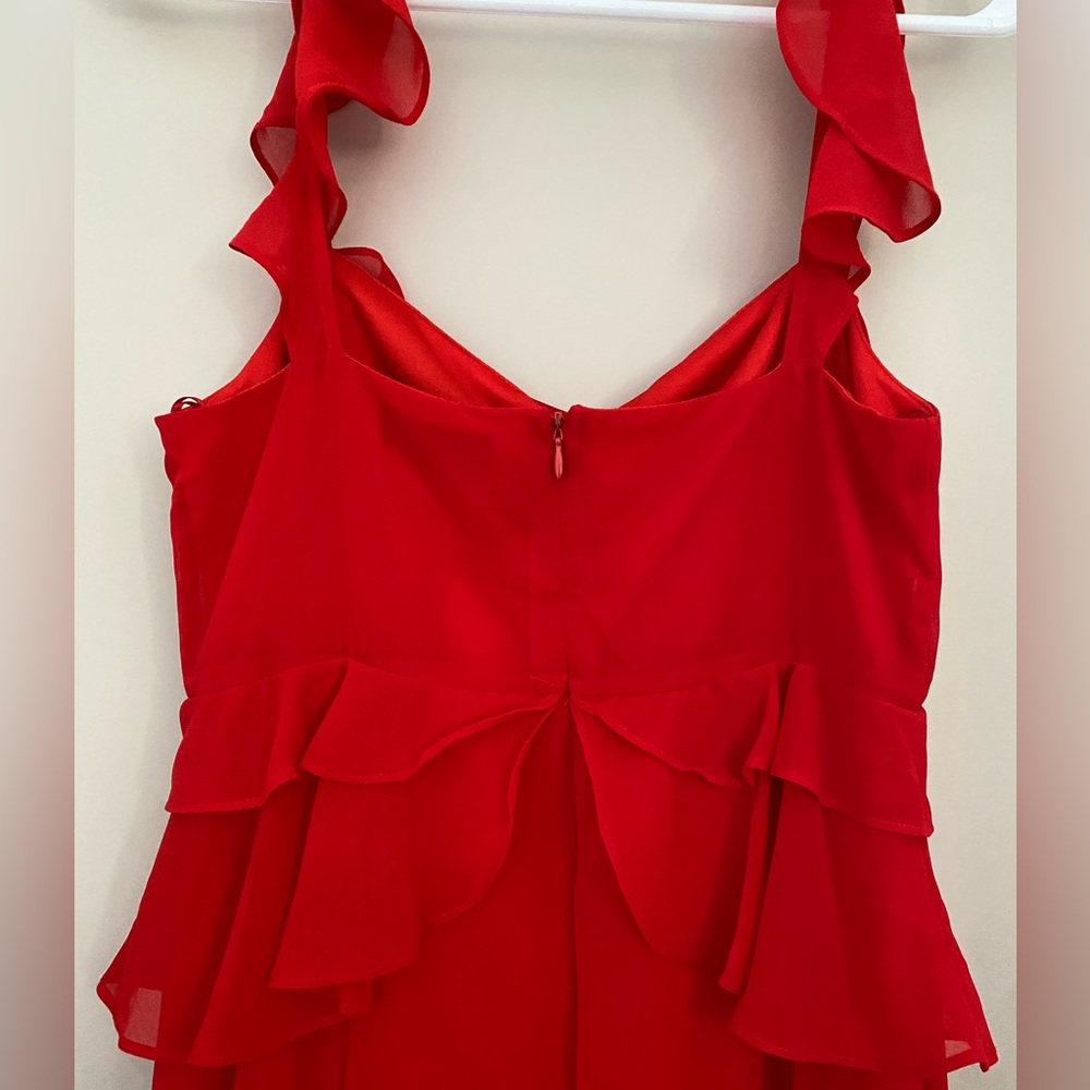 Sugar Lips Red Ruffled Dress - Picture 4 of 8